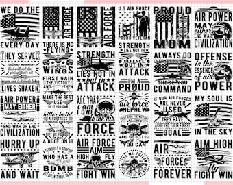 Air Force Design Bundle, Air Force Svg, 4th of July Svg, Air Force Svg, Independence Day Svg, 50 Stars svg, American Flag Svg Air Force - V3