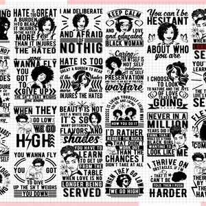 Afro Bundle SVG, Black lives matter svg, black girl svg, black history svg, melanin svg, african svg, melanin svg, african svg - Afro V1