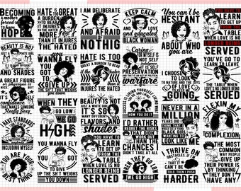 Afro Bundle SVG, schwarze Leben Materie svg, schwarzes Mädchen svg, schwarze Geschichte svg, Melanin svg, afrikanisches svg, Melanin svg, afrikanisches svg - Afro V1