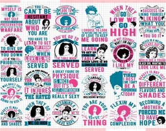Afro Bundle SVG, Schwarzes Leben Materie svg, schwarzes Mädchen svg, schwarze Geschichte svg, Melanin svg, afrikanisches svg, Melanin svg, afrikanisches svg - Afro2 V2