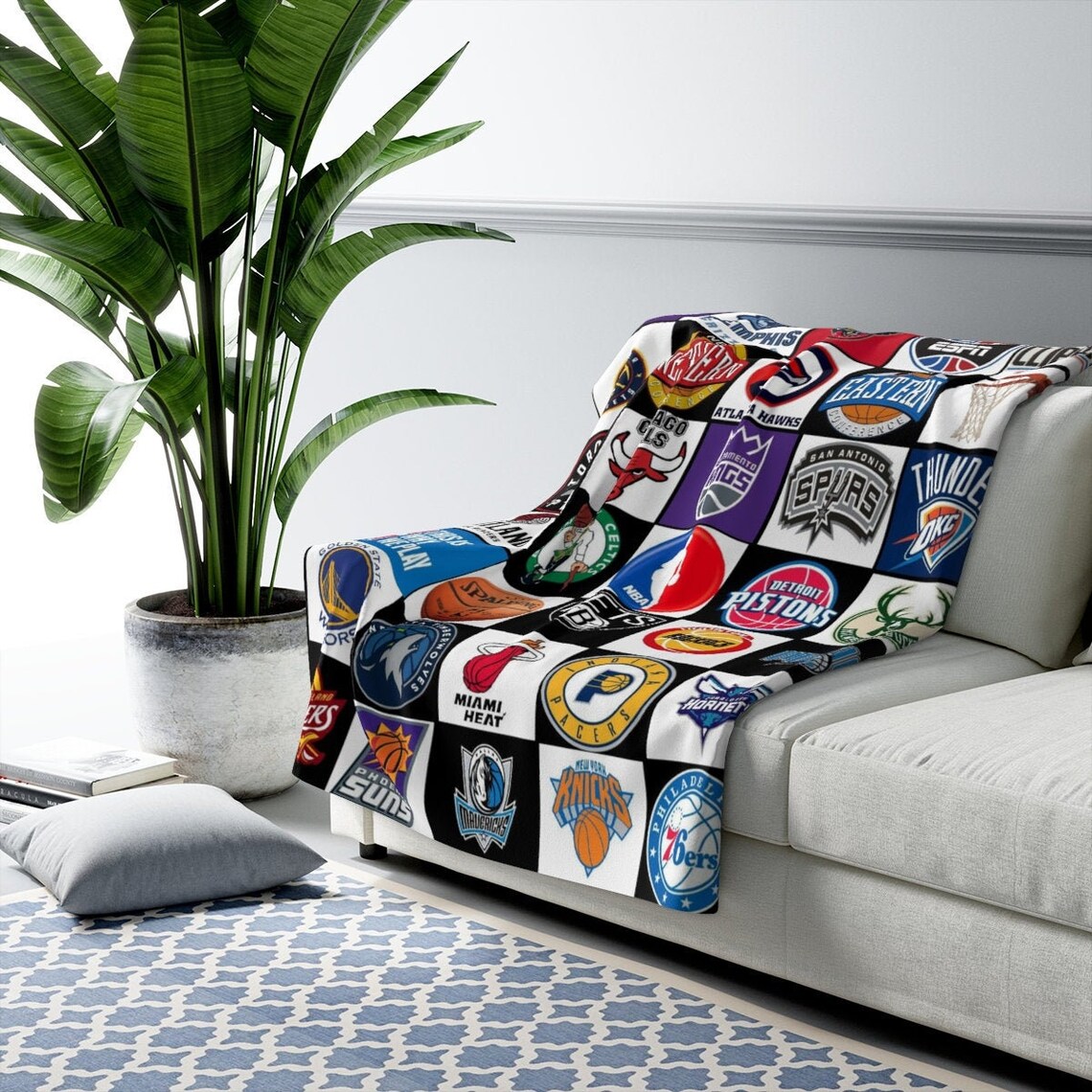 Nba Ultimate Fan Fleece Blanket Nba Basketball Teams Etsy