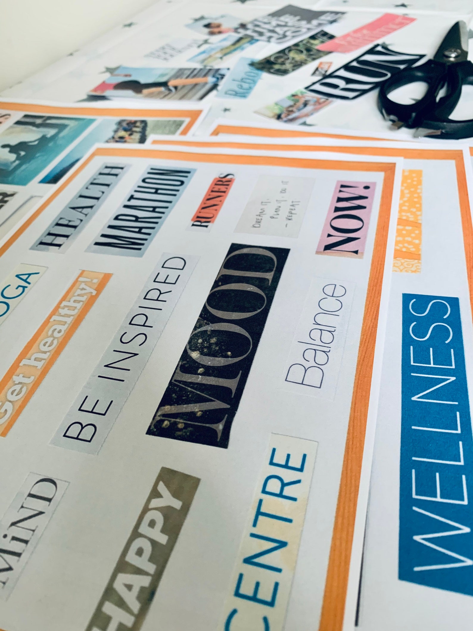 Fitness Printable Vision Board Kit Wellness Inspiration Add | Etsy