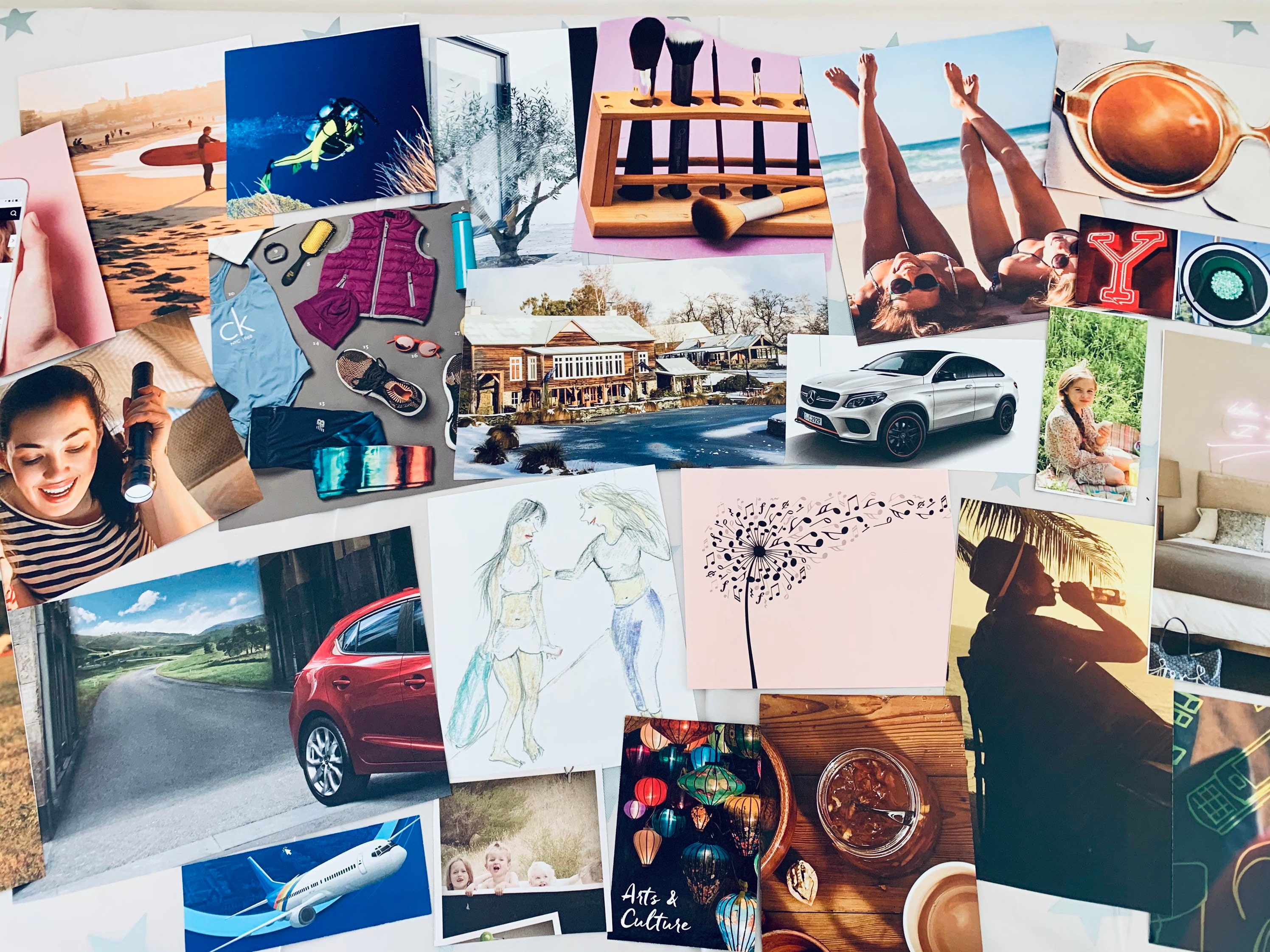 Vision Board Kit 25 Magazine Clippings Wall Collage Kit Etsy