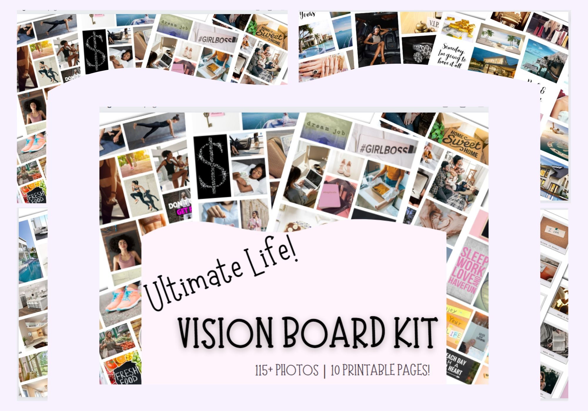 Vision Board Printable Bundle Vision Board Printable Law - Etsy