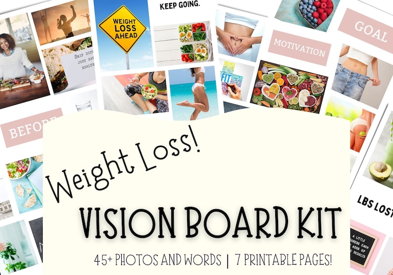 Vision Board Printable for Weight Loss Vision Board Kit - Etsy