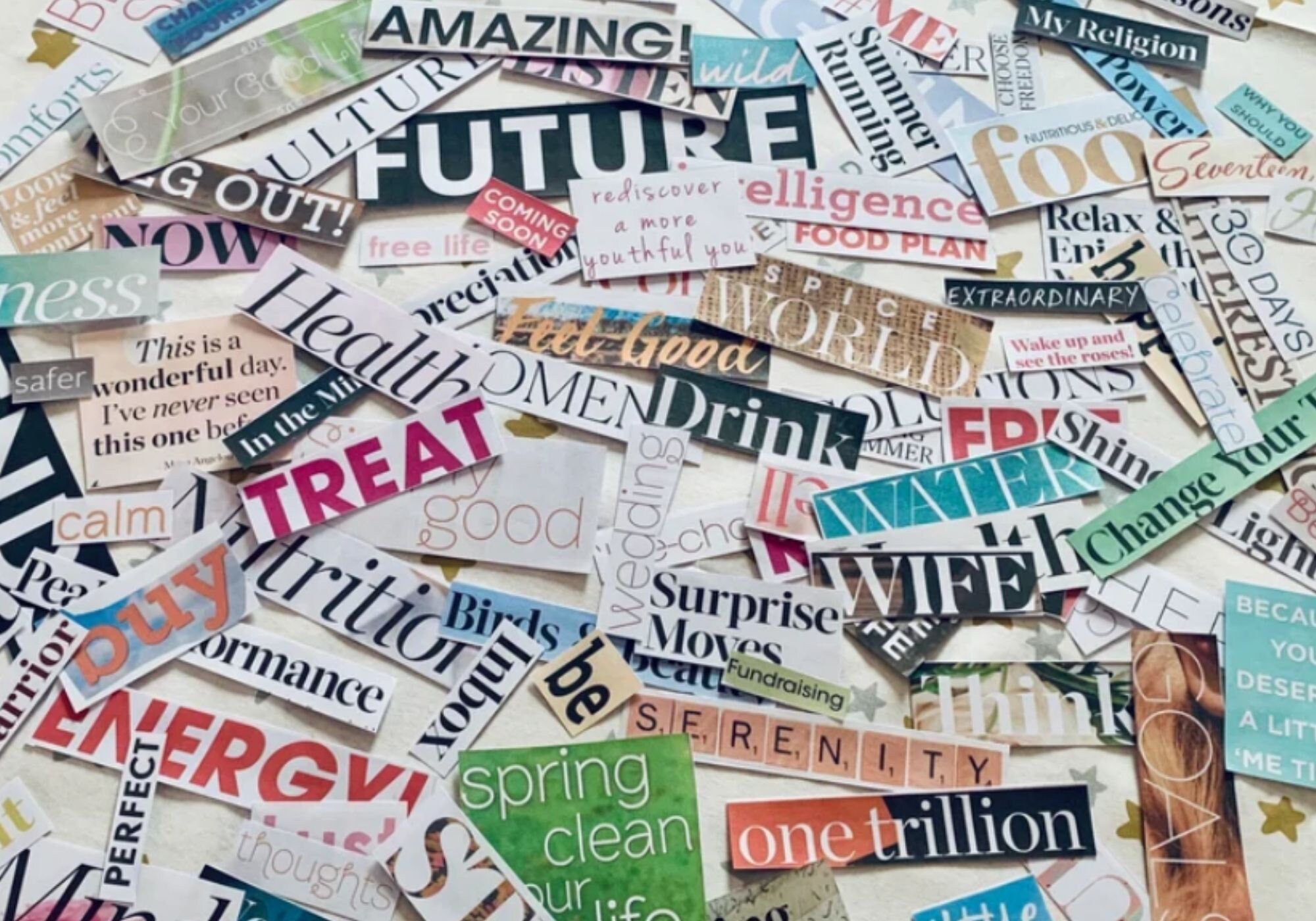 1000 Printable Magazine Words Bundle Vision Board Kit 2023 - Etsy