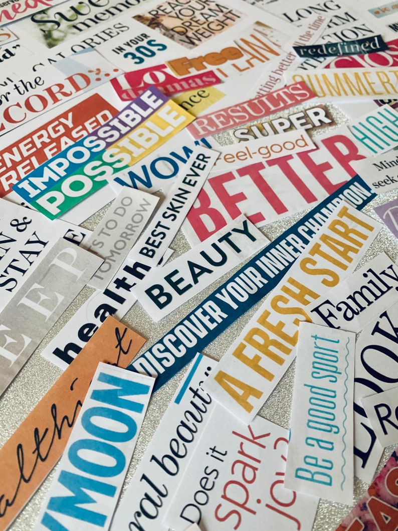 450 Printable Magazine Words Vision Board Kit 2023 - Etsy