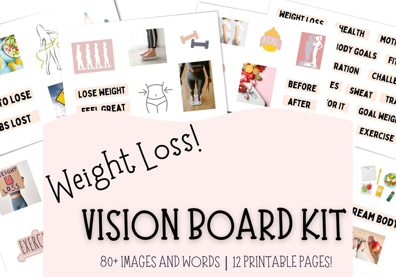 Vision Board Printable for Weight Loss Vision Board Kit - Etsy
