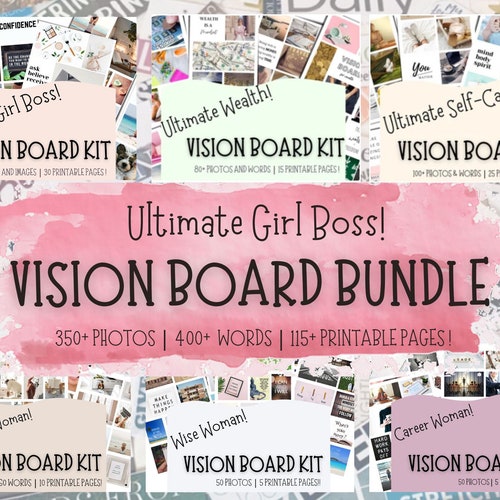 Printable 2022 2023 Vision Board Template for Students Goal - Etsy Israel