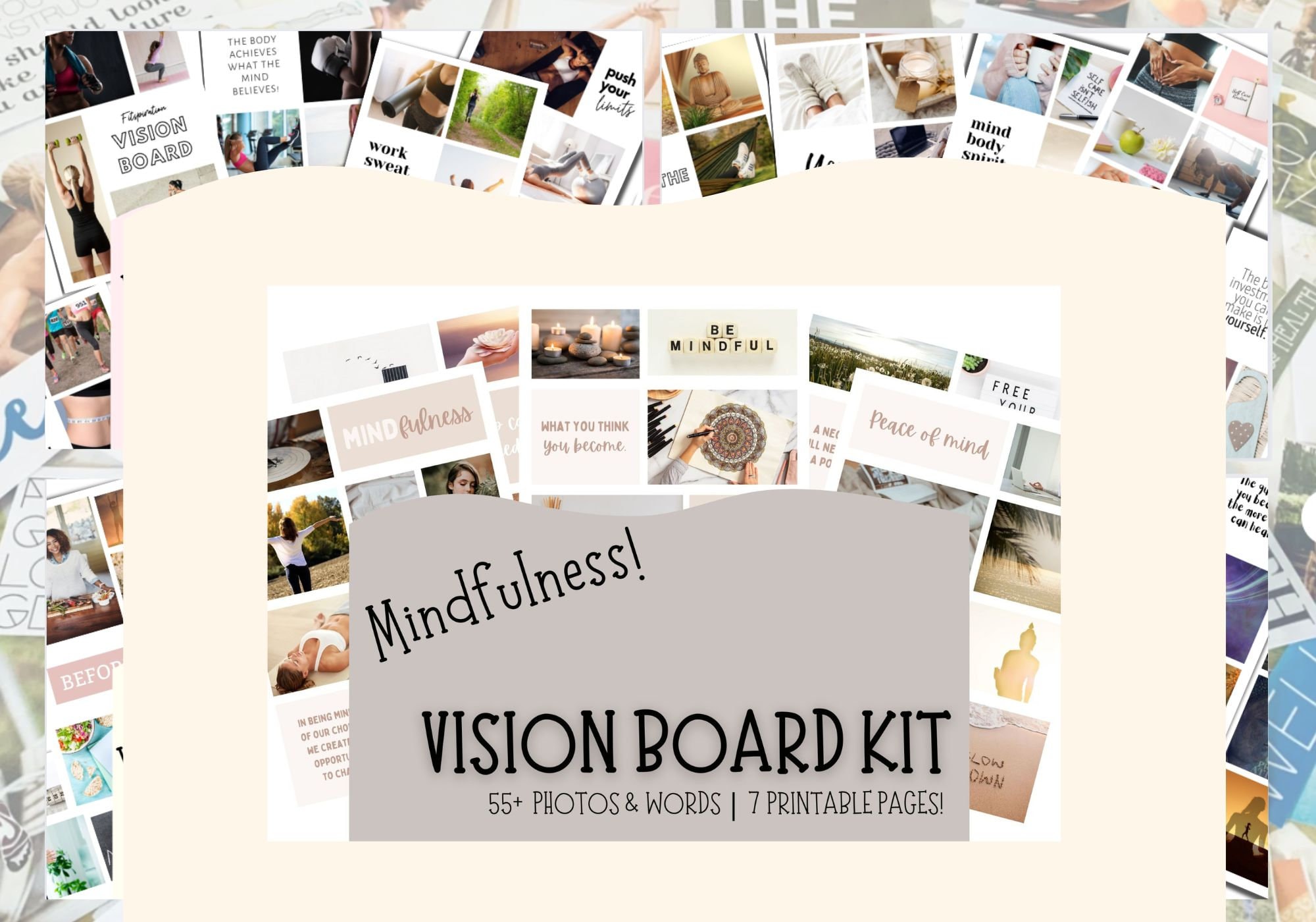 Mega Vision Board Bundle Vision Board Printable Weight - Etsy