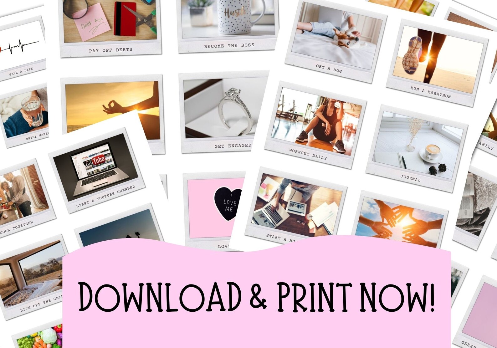 Vision Board Printable 2023 Vision Board Kit Vision Board Etsy Hong Kong
