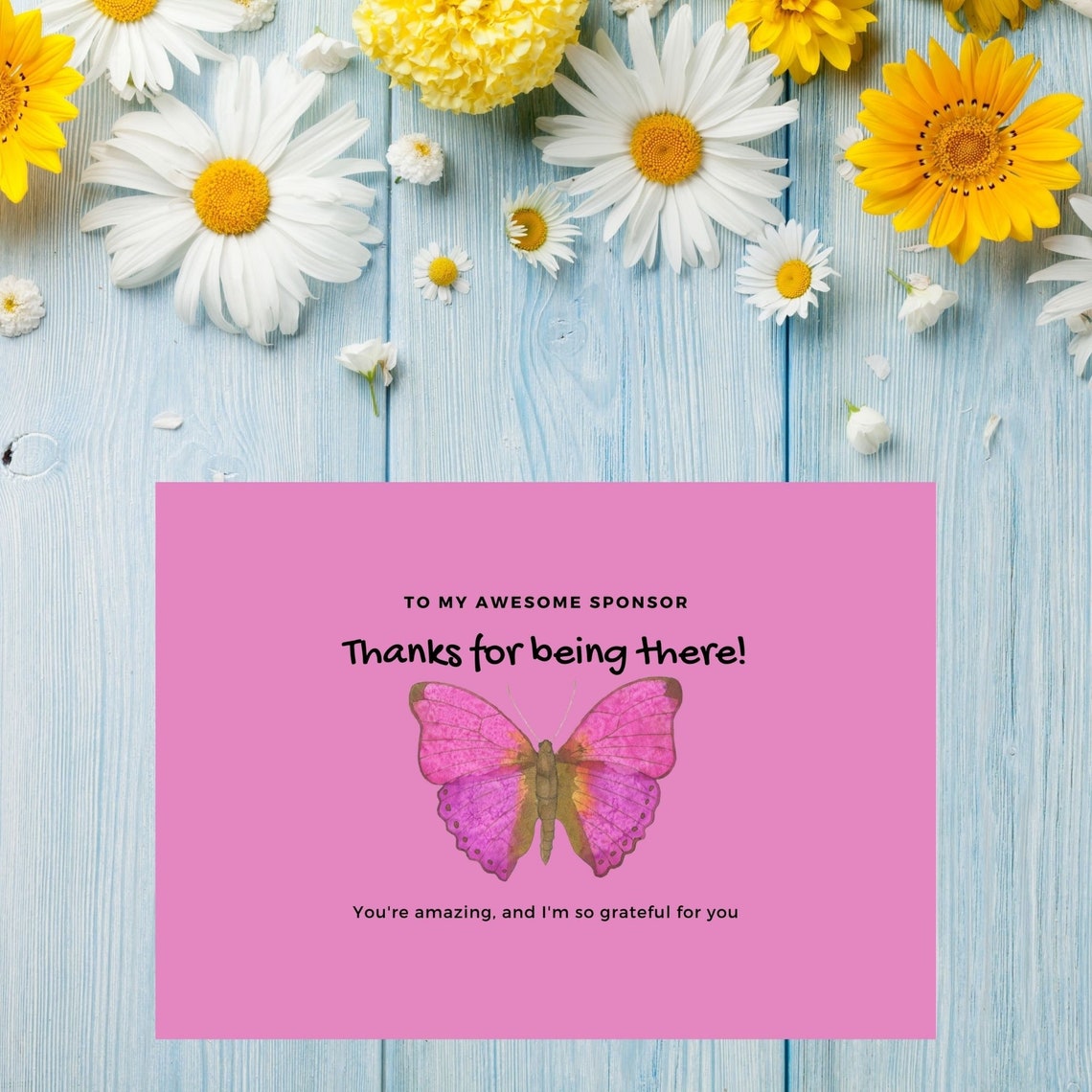 AA Sponsor Gift 5x7 Folded or Flat Card Etsy