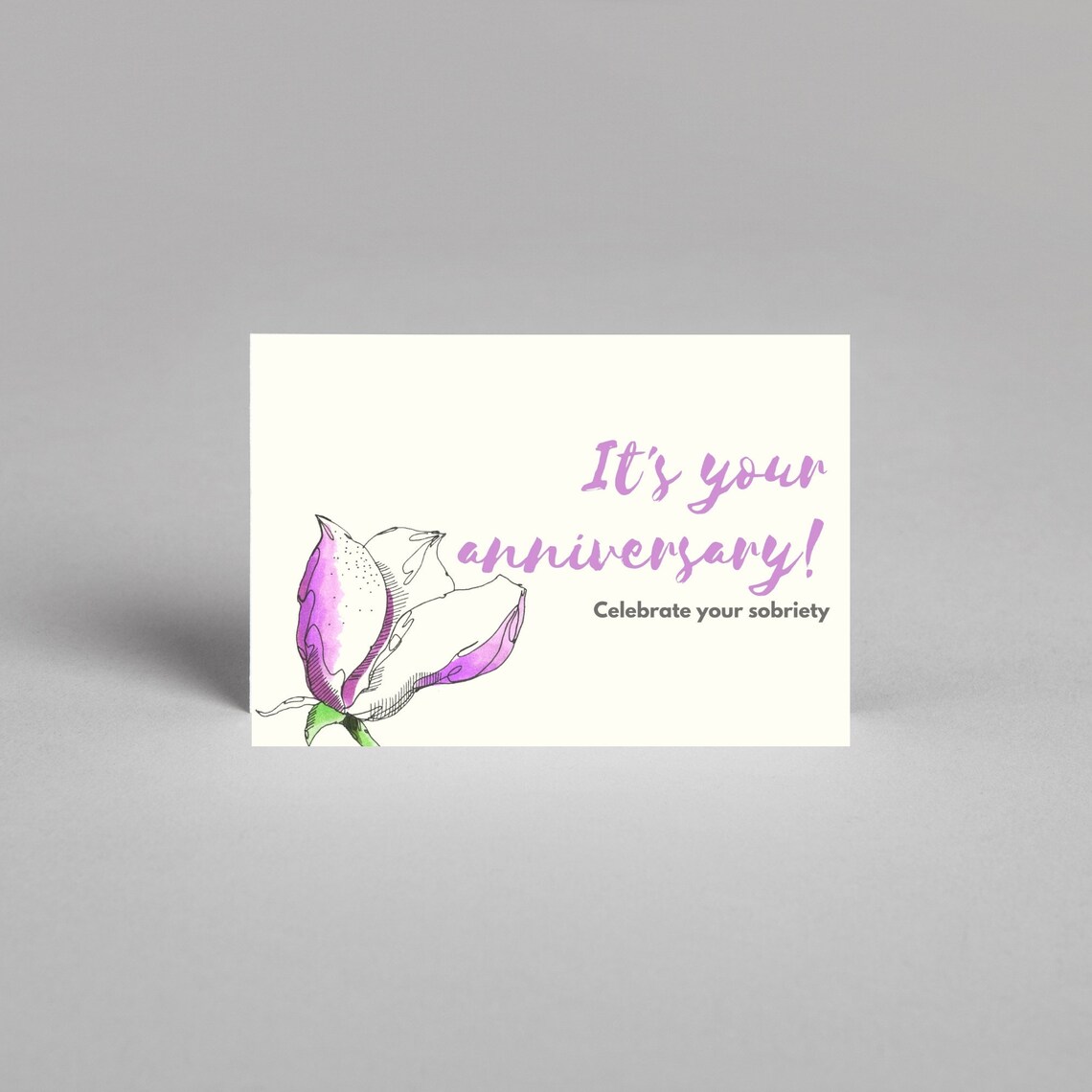 AA Anniversary Card Alcoholics Anonymous Gift 12 Step Card | Etsy