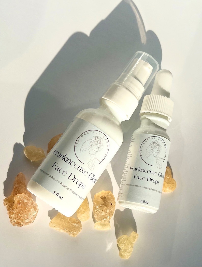 Frankincense Resin Glow Face Drops | Face Oil | Age Defying | Brighten | Boswellic Acids | Rosehip Seed Oil + Frankincense + Castor Oil image 5