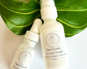 Siero Peptide Booster - Ashwagandha + Peptidi + Aminoacidi - Siero trasformativo per un aspetto rimpolpato, elastico e migliorato