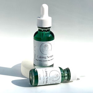 Calm Serum - Balancing, Soothing - Blue Tansy + Green Tea + Karanja Oil - Soothing Elxir for Calm Happy Skin