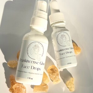 Frankincense Resin Glow Face Drops | Face Oil | Age Defying | Brighten | Boswellic Acids | Rosehip Seed Oil + Frankincense + Castor Oil image 2