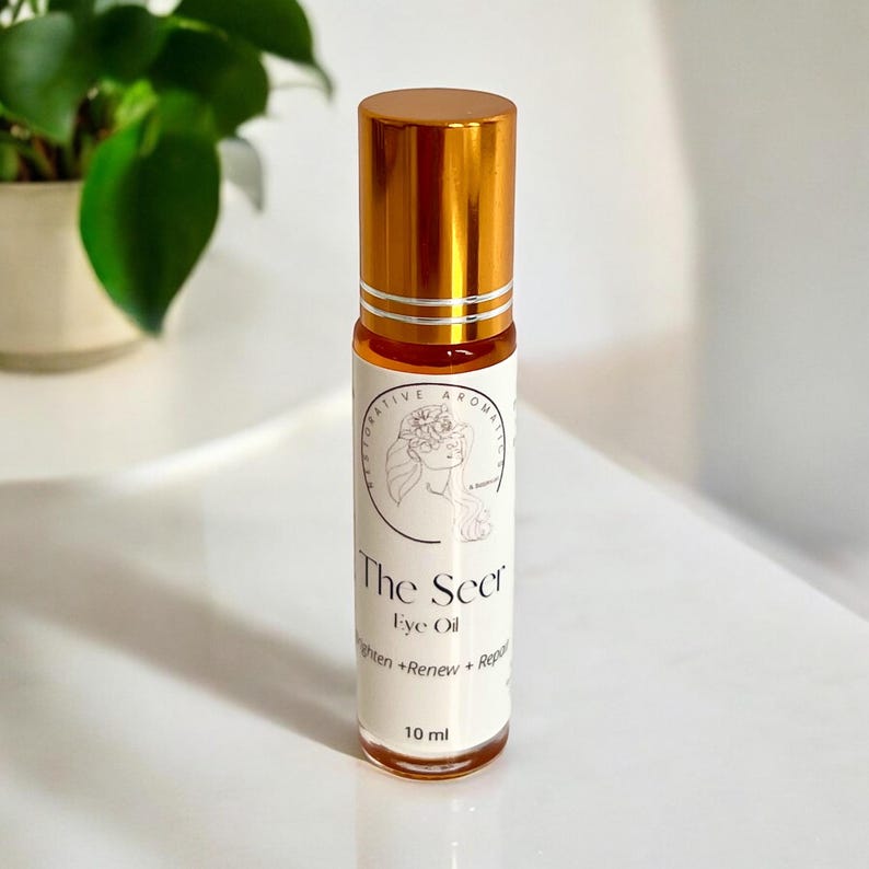 The Seer Under Eye Oil Serum | Frankincense Resin Infused Oil + Green Coffee Oil + Castor Oil - Bright Eyes, Time Eraser image 1