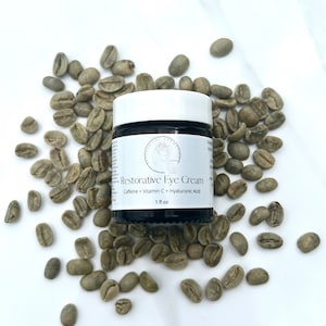Restorative Eye Cream - Caffeine + Vitamin C + Hyaluronic Acid - Targets the Appearance of Circles, Tired Eyes and Puffiness