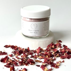 Rose + Quarz Gesichtsmaske | Gesichtspeeling-Reiniger | Pflegende Spa-Behandlung für einen wunderschönen Glanz