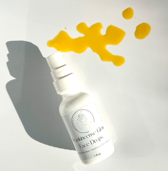 Frankincense Resin Glow Face Drops | Face Oil | Age Defying | Brighten | Boswellic Acids | Rosehip Seed Oil + Frankincense + Castor Oil