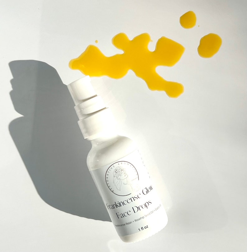 Frankincense Resin Glow Face Drops | Face Oil | Age Defying | Brighten | Boswellic Acids | Rosehip Seed Oil + Frankincense + Castor Oil image 1