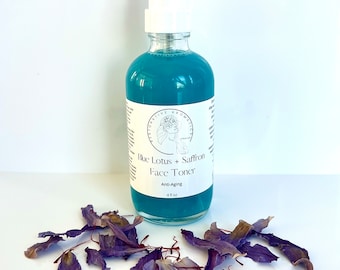 Blue Lotus + Saffron Face Toner - Luxurious and Exotic- Nourish and Revitalize for a Radiant, Supple Appearance