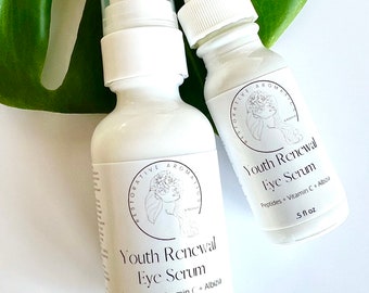 Youth Renewal Eye Serum - Peptides, Vitamin C, Retinol, Albizia Extract  - Circles, Puffy Eyes, Restorative