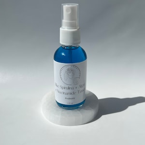 Blue Spirulina Algae Niacinamide Probiotic Face Toner Promotes Healthy, Glowing, Balanced Skin image 5