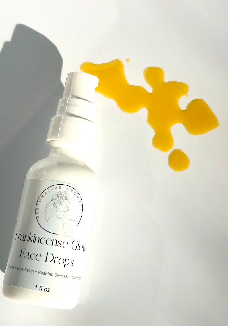 Frankincense Resin Glow Face Drops | Face Oil | Age Defying | Brighten | Boswellic Acids | Rosehip Seed Oil + Frankincense + Castor Oil image 4