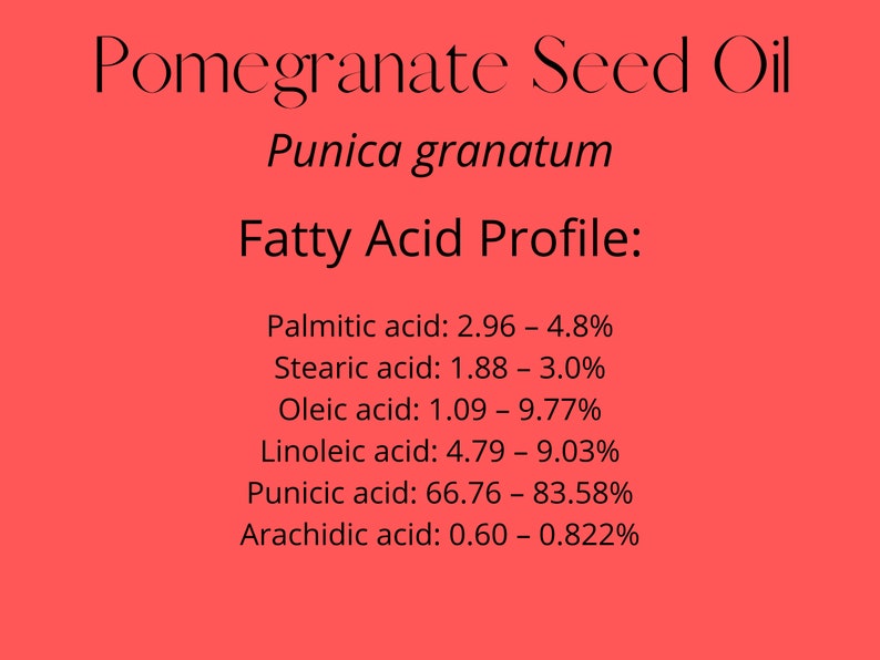 Pomegranate Seed Oil Organic Cold Pressed Unrefined - Moisturizing ...
