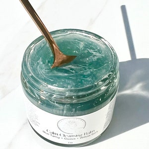 Calm Cleansing Balm - Oil to Milk - Blue Tansy + Guava + Willow Bark - Sensitive Skin, Natural Face Wash