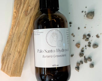 Palo Santo Hydrosol - Ethically Sourced, Energizing, Calming Room & Body Spray