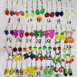 flower fruit earrings
