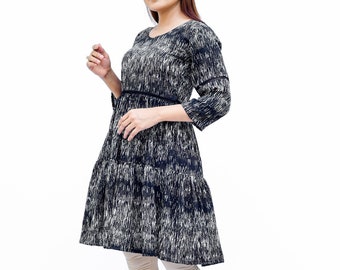 Haut pour femme - Robe, robe midi, chemisier à imprimé animalier, Femmes - Damen kleider , Damen abendkleider , kleid festlich damen