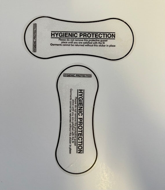 Custom PAPER Hygiene Stickers Self-adhesive Stickers Bathing Suit Swimwear  Lingerie Thong & Standard Shape 