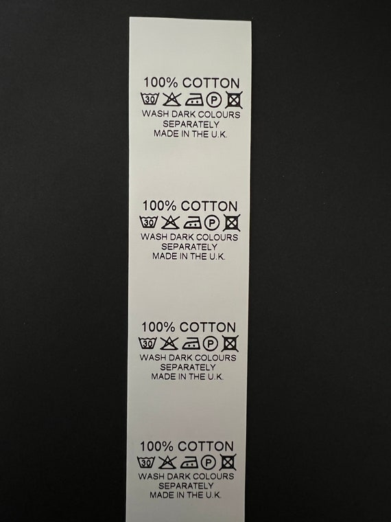 Wash Care Labels Clothing Label Simple Washing Instruction - Etsy