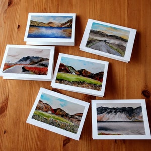 Tarjetas de arte de acuarela wasdale