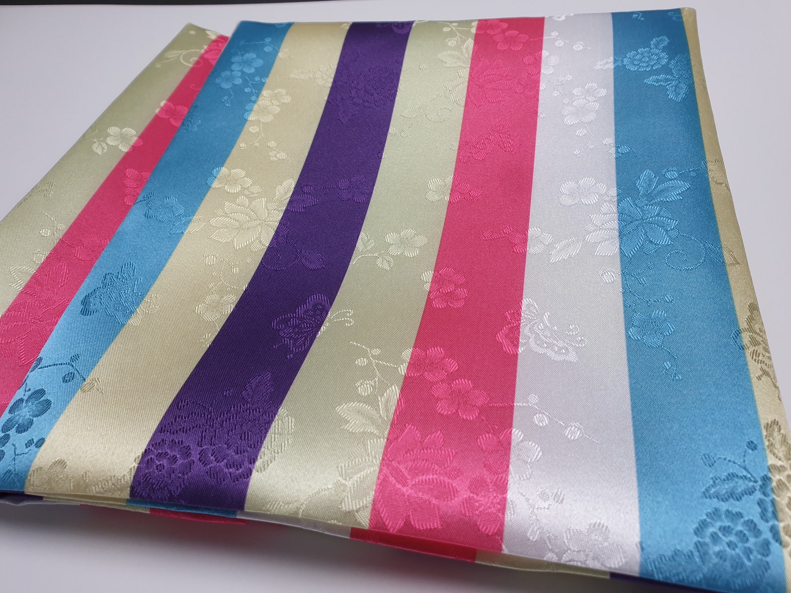 Korean Silk SAKDONG FABRIC Hanbok Fabric Colorful 110x90a Cm Etsy