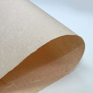 Korean mulberry paper with natural ocher dyed 63x93 cm
