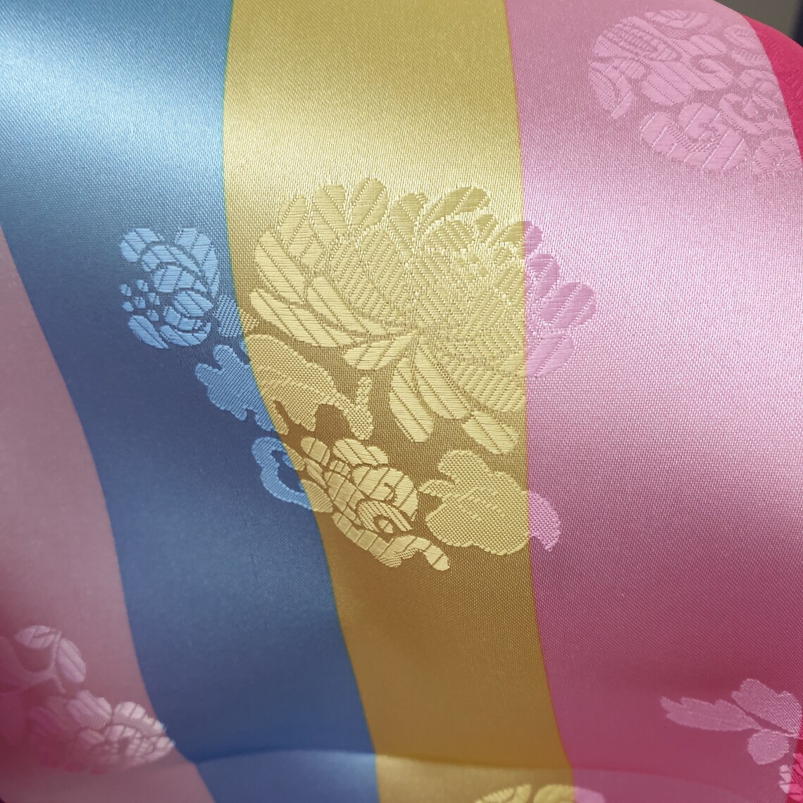 Korean Silk SAKDONG FABRIC Hanbok Fabric Colorful 110x90a Cm Etsy