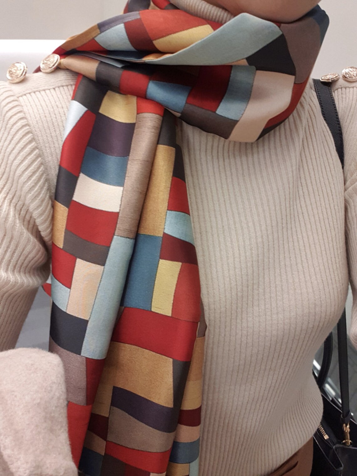 Korean Jogakbo scarf Korean style handmade scarf Etsy