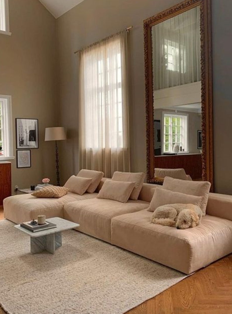 Floor Cushion, Floor Pouf, floor seating, Sofa Living Window Seat, Reading Nook, Floor Seat, bohemian furniture image 1