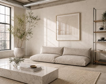 Modular Floor Sofa Set, Velvet Floor Couch, Low Seating Sofa, Japanese Style Sofa, Meditation Couch, Boho Living Room Furniture