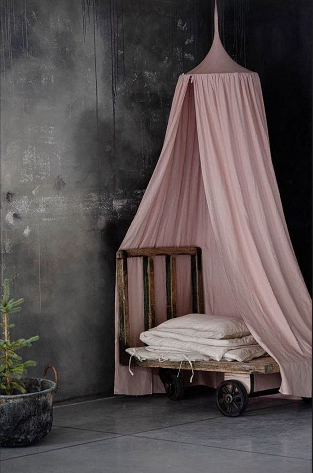 Bed Canopy Dusty Pink Bed Curtain Bed Canopies for Kids Child Etsy
