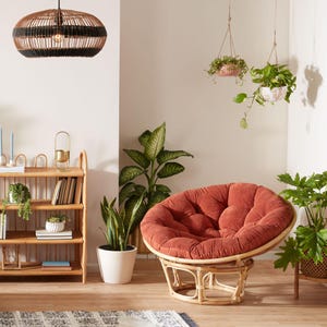 Corduroy Round Cushion for papasan chair | Pad for Rattan Papasan | Seat Cushion for Papasan | Bowl Chair Cushion Lounge Replacement Pillow