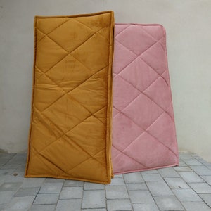 Bench Cushion Floor Cushion Floor Sofa Japan French Cushion /Luxury velvet or window Seat / Quilted Cushion/ Floor couch