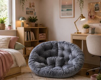 Luxury Floor Chair, Velvet Lounge Seat, Soft Floor Sofa, Tufted Chair, Cozy Reading Chair, Boho Furniture, Meditation Chair, Handmade