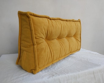 Headboard cushion , Bench Cushion, French cushion Window Seat Quilted cushion , Velvet Japanese Floor seating, floor pillow, Futon