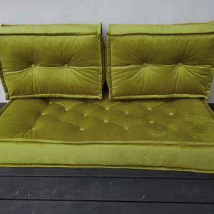 Floor cushion , Floor Sofa, Bench Cushion, French cushion Window Seat Quilted cushion , Velvet Japanese Floor seating, floor pillow
